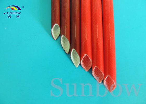 중국 빨간색 방열 실리콘고무 섬유유리 소매를 다는 고열 협력 업체